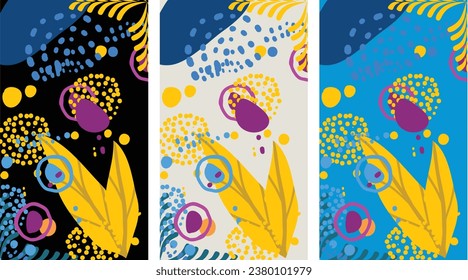 Abstract creative universal artistic templates.  poster, business card, invitation, flyer, banner, brochure, email header, post in social networks, advertising, events and page cover.
