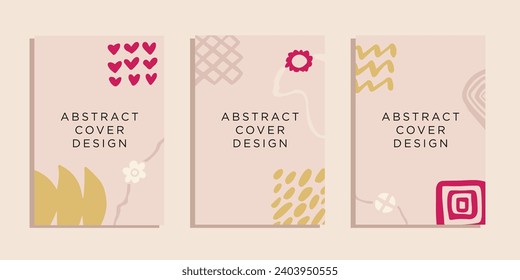 Abstract creative universal artistic templates. Suitable for poster, business card, invitation, flyer, banner, brochure, email header, post in social networks, advertising, events and page cover.