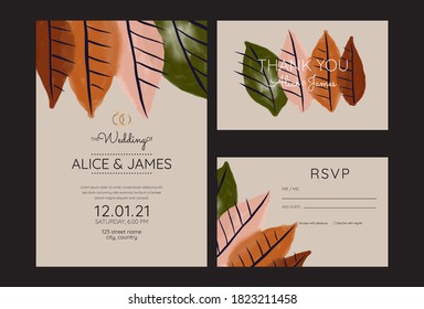 Abstract creative universal artistic wedding invitation. Good for posters, cards, invitations, flyers, covers, banners, placards, brochures and other graphic designs.
