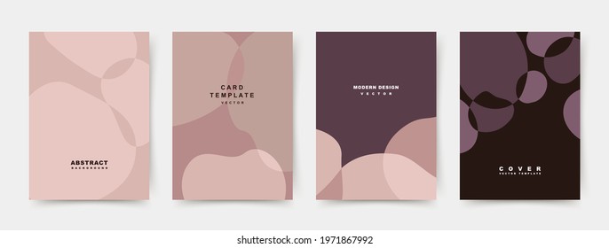Abstract creative universal cover template set. Background with trendy texture spots. Vector collection for catalog, notebooks, brochures, books, social media posts, banners.