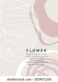 Abstract creative universal floral template. Applicable for notebook covers, planners, brochures, books, catalogs. social media post, AD,  banner, background, poster and other graphic design.