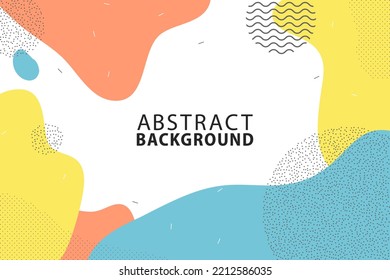 Abstract creative universal pop art color splash artistic background. Vector overlay geometric shape design with Memphis style. Good for cover, flyer, brochure, poster, card, invitation, or banner