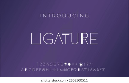 Abstract creative urban alphabet font. Minimal Digital Typography style