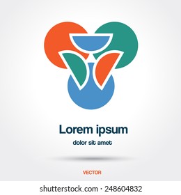 Abstract creative vector illustration logo template