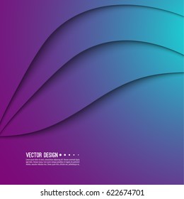 Abstract creative vector multicolored blurred background. Backdrop with gradient curves and waves. 
