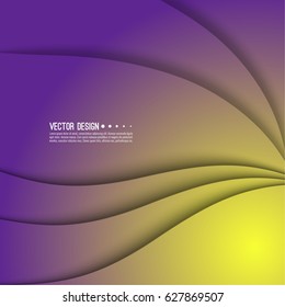 Abstract creative vector multicolored blurred background. Backdrop with gradient curves and waves.