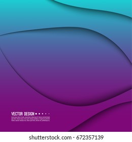 Abstract creative vector multicolored blurred background with gradient curves and waves. 