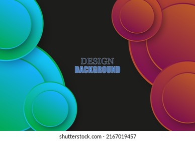 Abstract creative vector poster design with blue and red decorative circles