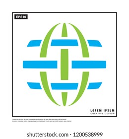 Abstract creative vector shape or logo illustration with strips. Dynamic futuristic 3d logotype with streaks for business design