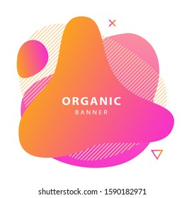 Abstract creative wavy modern graphic figure. Dynamical forms, flowing liquid shapes, wavy line. Gradient color. Template for logo, flyer or presentation. Vector illustration