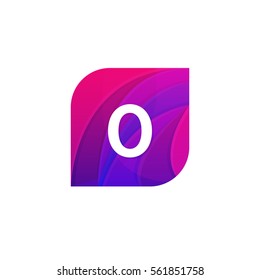Abstract creative web icon company O sign letter logo vector design