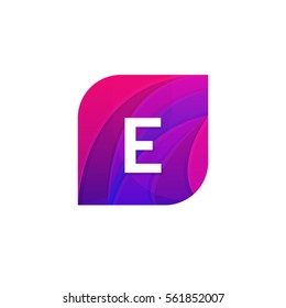 Abstract creative web icon company E sign letter logo vector design