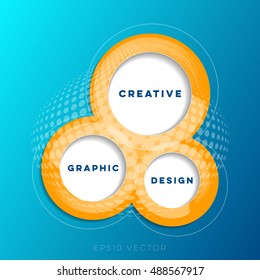 Abstract creative website design template vector illustration