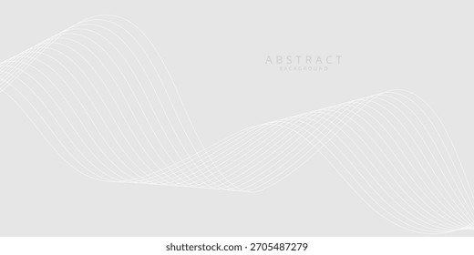 Diseño de Vector de fondo de línea de onda de mezcla blanca creativa abstracta.