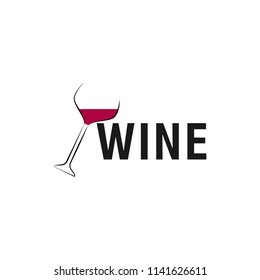 abstract creative wine logo vector