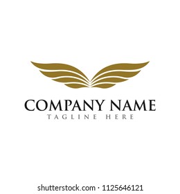abstract creative wings logo design template