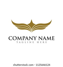 abstract creative wings logo design template