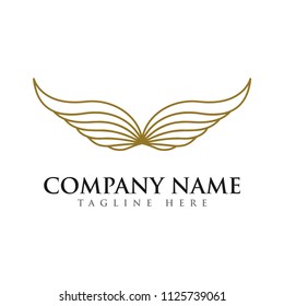 abstract creative wings logo design template