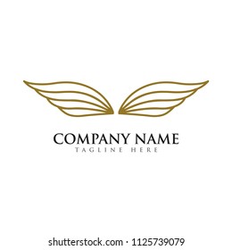 abstract creative wings logo design template
