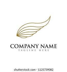 abstract creative wings logo design template