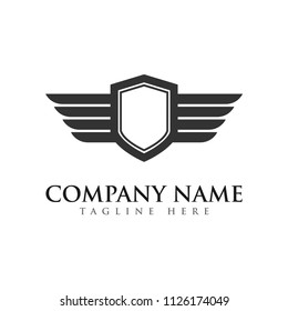 abstract creative wings logo design for business