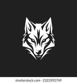 Abstract creative wolf head logo design