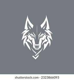 Abstract creative wolf head logo design