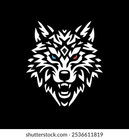 Abstract creative wolf head logo design in premium vector format.Eps 10