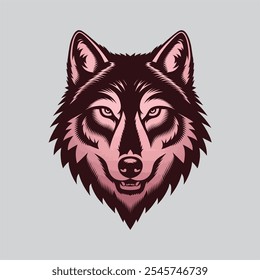 Abstract creative wolf head logo design
