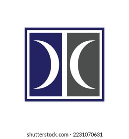 Resumen del logotipo de crescent cc 1 plantilla