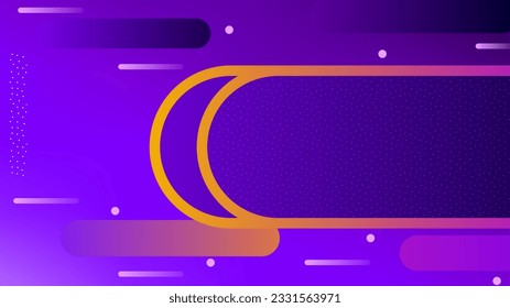 Abstract crescent moon frame placeholder copy space over twilight gradient geometric background