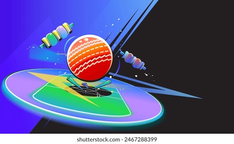 Abstract cricket background design. Sports concept