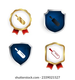 Abstract Cricket Bat Badge and Label Collection, can be used for business designs, presentation designs or any suitable designs.