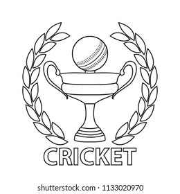 Abstract Cricket Label