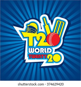 abstract cricket world cup banner or poster design