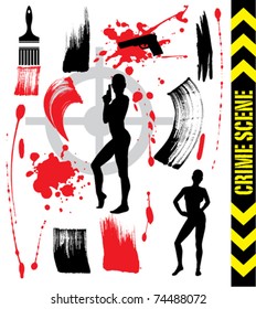 abstract crime scene