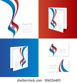 Abstract Croatia brochure leaflet folder cover business card