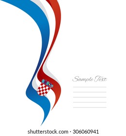Abstract Croatian left ribbon vector