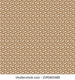 Abstract crochet background. Knit texture. Decorative pattern of broken mesh in brown and white.