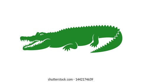 Abstract crocodile logo on a white background
