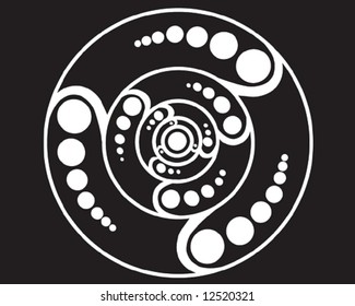abstract crop circle design made by extraterrestrial people