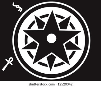 abstract crop circle design made by extraterrestrial people