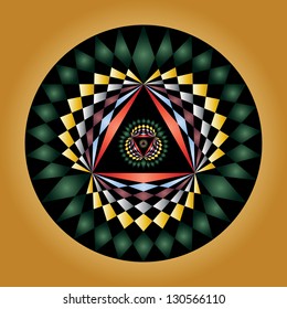 Abstract crop circle geometric design