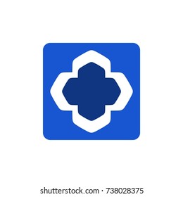 Abstract Cross Badge IX