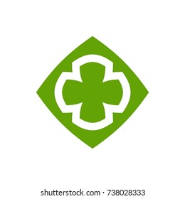 Abstract Cross Badge XII