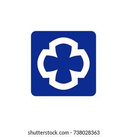 Abstract Cross Badge XIII