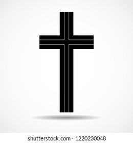 Abstract cross. Christian Symbol. Sign of lines. Vector