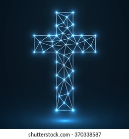 Abstract cross. Christian Symbol. Vector illustration. Eps10