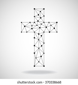 Abstract cross. Christian Symbol. Vector illustration. Eps10