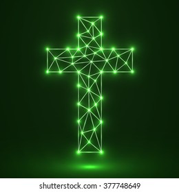 Abstract cross. Christian Symbol. Vector illustration. Eps10